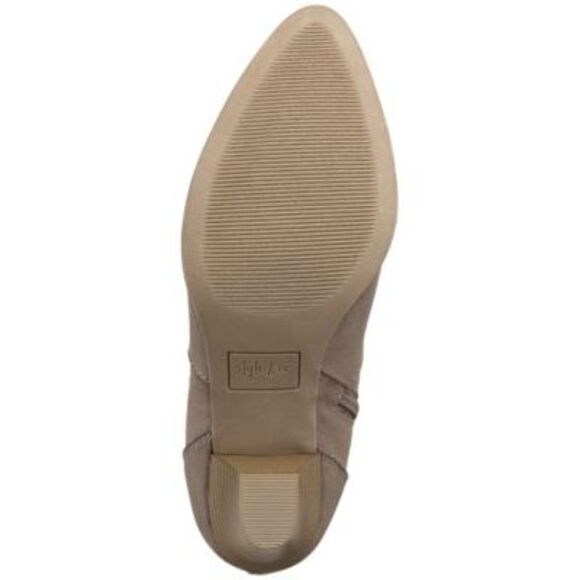 STYLE & COMPANY Womens Beige Arlenee Almond Toe Block Heel Slouch Boot 9 M - Picture 4 of 4